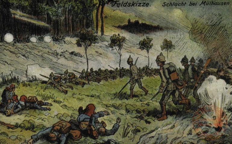 Feldskizze - Schlacht bei Mülhausen