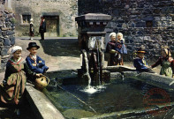 Folklore de France... l'Auvergne. Groupe folklorique' Les Enfants de l'Auvergne' Clermont-Ferrand. A la claire fontaine...