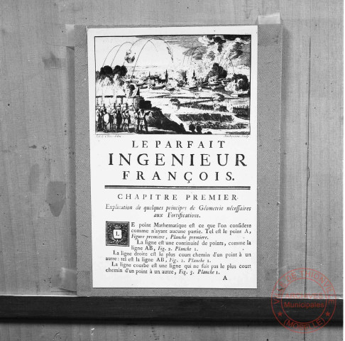 Planche "Le parfait ingénieur François", chapitre premier. Explication de quelques principes de géométrie nécessaires aux fortifications