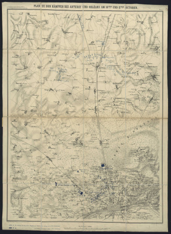 PLAN ZU DEN KÄMPFEN BEI ARTENAY UND ORLEANS AM 10ten UND 11ten OCTOBER