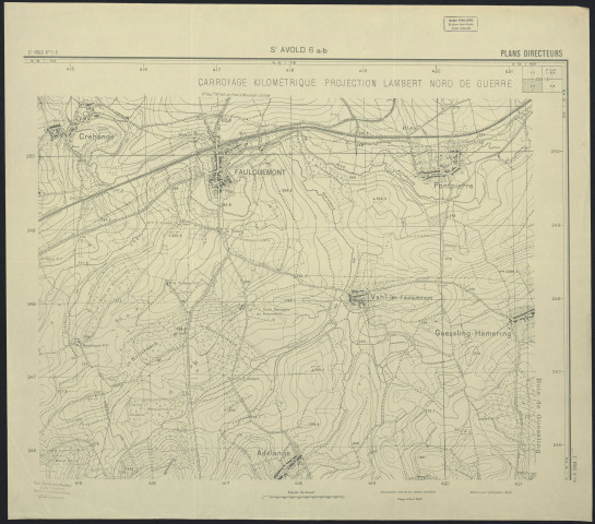 PLANS DIRECTEURS : ST AVOLD 6 a-b