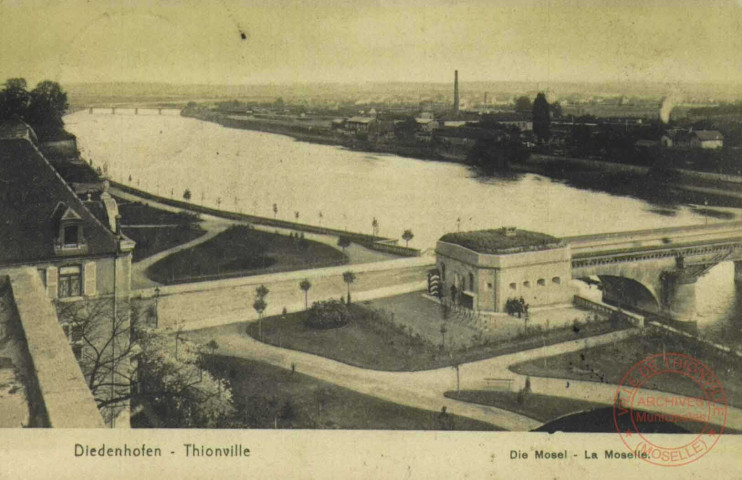Diedenhofen = Thionville : die Mosel = la Moselle