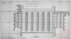Thionville 1746 - Plan qui représente les piles des passages d'eau du canal à travers la nouvelle enceinte d'Yutz à Thionville