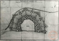 Projets pour 1858-1859. Fortifications. Art 1-6. Organisation de dehors des fortifications de la rive gauche en vue du passage du chemin de fer sur les places extérieures.