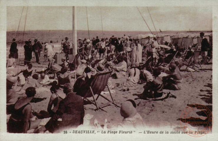 DEAUVILLE - 'La Plage Fleurie' - l'Heure de la sieste sur la Plage.