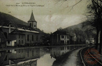 Lutzelbourg : Canal de la Marne au Rhin et l'Eglise Catholique