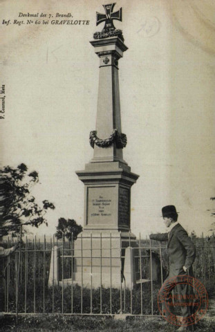 Denkmal des 7. Brandb. Inf. Regt. N°60 bei Gravelotte