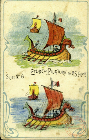 Etude de peinture: sujet n°20 - Le bateau romain