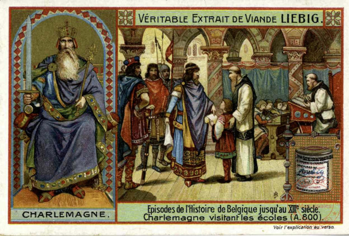 Charlemagne visitant les écoles (A. 800)