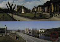 Sarreguemines : Place du Général Sibille : Vue sur le nouveau Pont