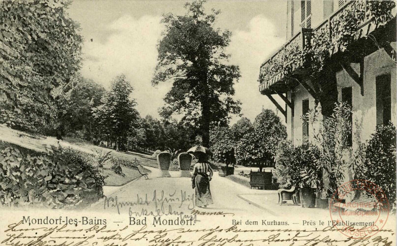 Mondorf-les-Bains- Bad Mondorf. Rei dem Kurhaus. - Près de l'établissement.