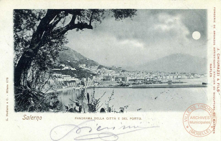 Salerno. Panorama della Città e del Porto.