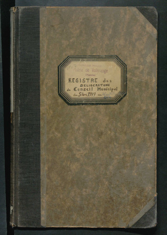 Registre de délibérations (5 mars 1949 - 16 septembre 1964)