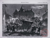 Journal illustré du 14 janvier 1871 - Les combats avant Paris : 5. Arrivée des Saxons blessés à Champs dans la nuit du 2 décembre 1870. D'après un dessin de J. Beck.