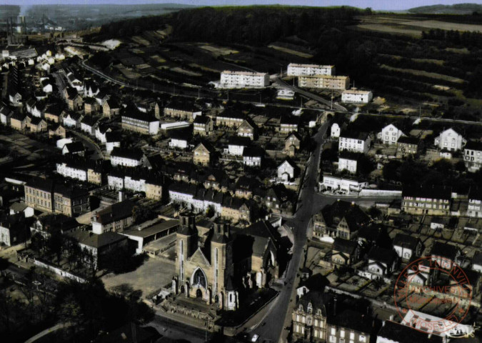 Audun-le-Tiche (Moselle) - Vue aérienne - Le Centre