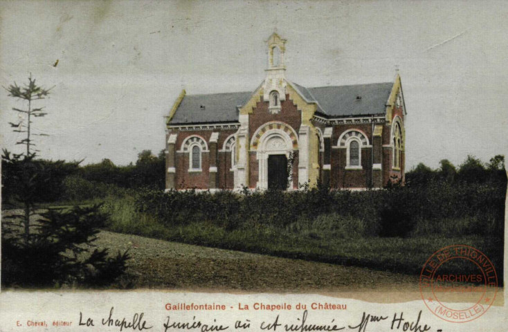 GAILLEFONTAINE - La Chapelle du Château