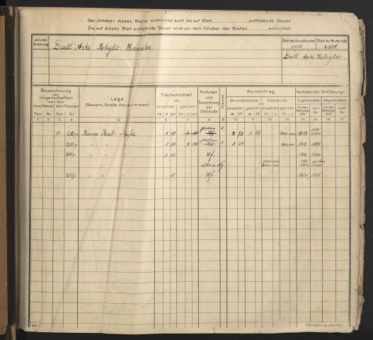 Matrice cadastrale des propriétés bâties et non bâties : liste des propriétaires [D - G] (1904-1929)