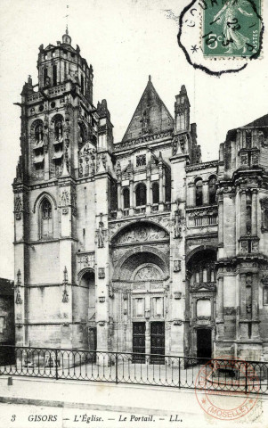 Gisors.-L'Eglise.- Le Portail.