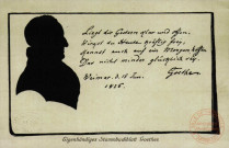 Eigenhändiges Stammbuchblatt Goethes.