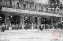 Cartes d'Autrefois (1890-1920) - Loisirs - Marseille - Canebière - Grand café du commerce, Beaussaron-Grange, propriétaire