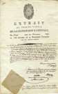 Extrait du procès-verbal de la Convention Nationale concernant Dubois Louis, chasseur d'une compagnie franche, pour l'obtention d'une pension,