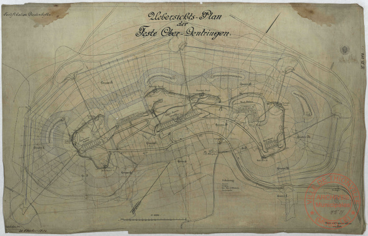 ÜBERSICHTS-PLAN DER FESTE OBER-GENTRINGEN.