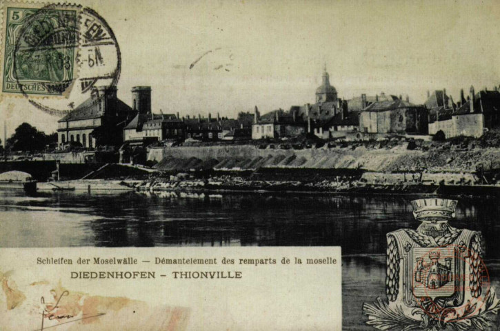 Diedenhofen - Schleifen der Moselwälles / Thionville - Démantèlement des remparts de la Moselle