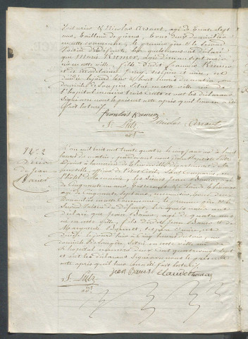 État civil : registre de naissances, mariages, décès (1834)