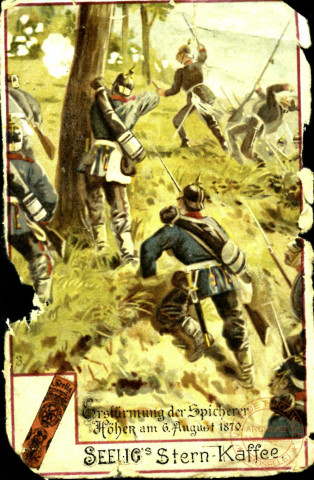 Soldats prussiens à l'attaque - 6 août 1870