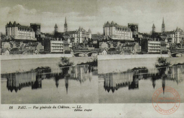 PAU. - Vue générale du Château.