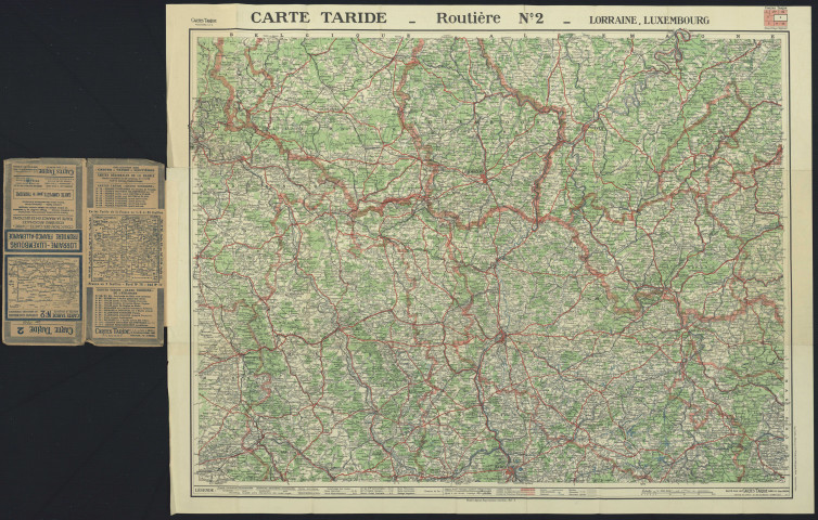 CARTE TARIDE ROUTIERE N°2 LORRAINE, LUXEMBOURG