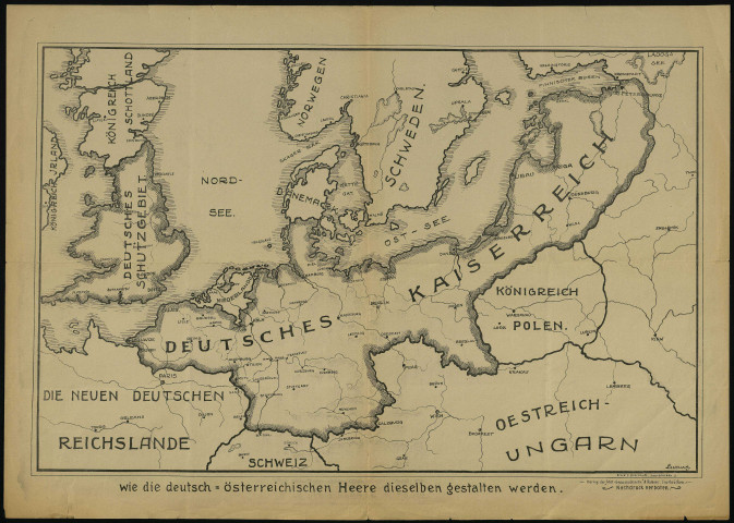 WIE DIE FRANZOSEN SICH DIE MITTELEUROPÄISCHEN LANDESGRENZEN IM JAHRE 1915 GEDACHT HABEN, UND WIE DIE DEUTSCHÖSTERREICHISCHEN HEERE DIESELBEN GESTALTEN WERDEN