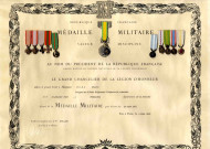 [Diplôme de la médaille militaire attribué à Pierre Noel en 1951]