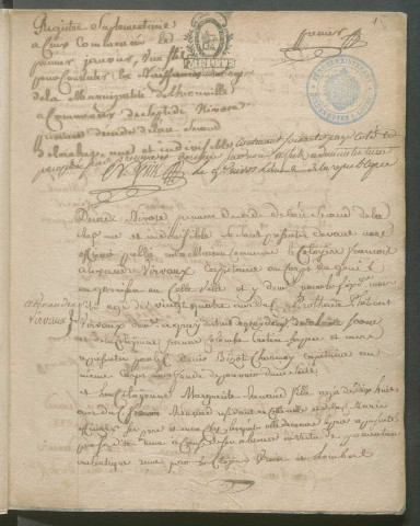 État civil : Registre d'état civil : mariages (1793-1794)