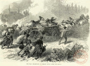 The war inhabitants of Forbach flying after the battle