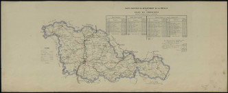 CARTE ROUTIERE DU DEPARTEMENT DE LA MOSELLE ET TABLEAU DES COMMUNICATIONS INDIQUANT LA CIRCULATION OBSERVEE EN 1857-1858