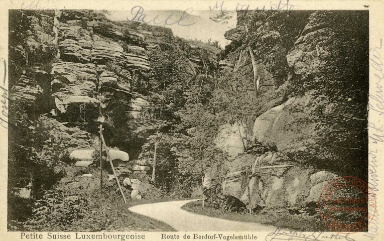 Petite Suisse Luxembourgeoise. Route de Berdof-Vogelsmühle.