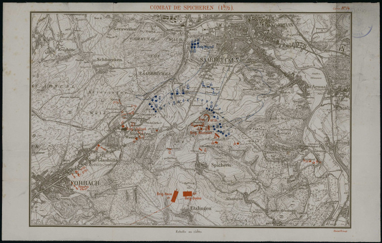 COMBAT DE SPICHEREN (1h ). Carte N°14