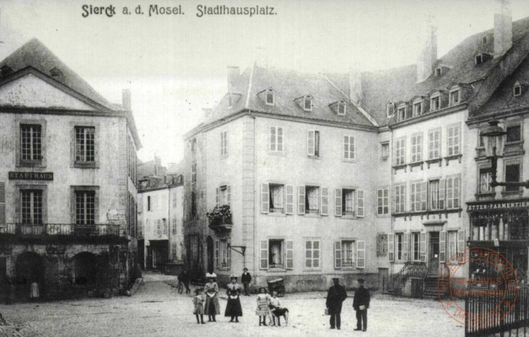 Sierck. a.d. Mosel. Stadthausplatz. / Sierck en 1907 - La place du marché