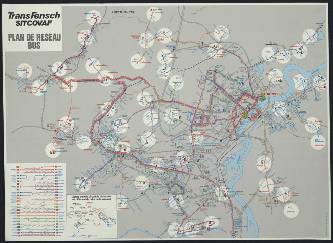 TRANS FENSCH SITCOVAF. PLAN DE RESEAU DE BUS