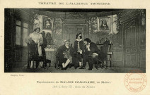Théatre de L'Alliance Troyenne. Représentation du Malade Imaginaire, de Molière. Acte I, Scène IX: Scène du Notaire.