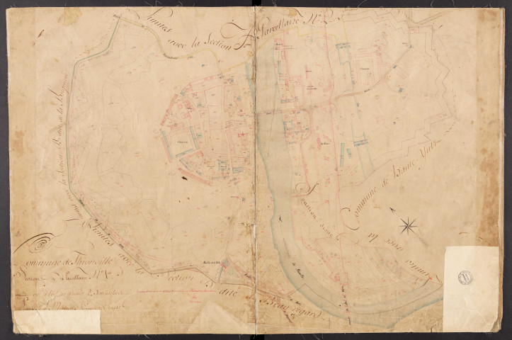 Cadastre de Thionville. Commune de Thionville/ levé par Mouzin géomètre 1ère classe.