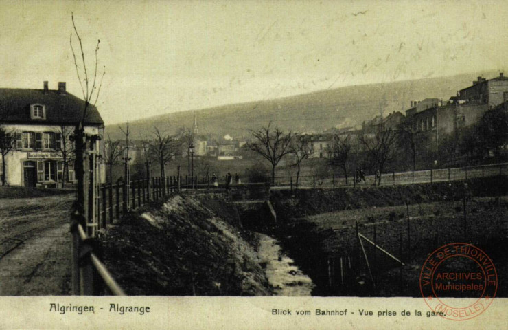 Algringen - Blick vom Bahnhof / Algrange - Vue prise de la gare