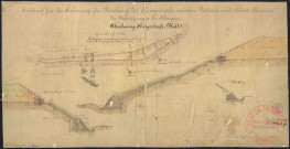 ENTWURF FÜR DIE SICHERUNG DER BÖSCHUNG DER KRIEGSTRASSE ZWISCHEN BATTERIE UND SÜDOST-KASERNE DER BEFESTIGUNG BEI ILLINGEN.