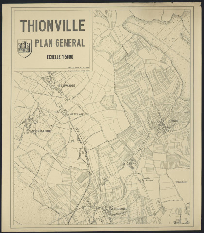 « THIONVILLE. PLAN GENERAL ».- Volkrange, Beuvange, Elange, Veymerange