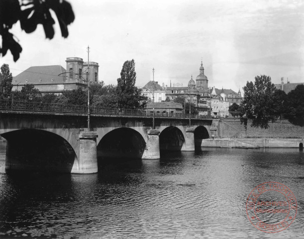 Vue générale côté ville pont des Alliés de 1846