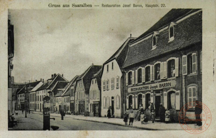 Gruss aus Saaralben : Restauration Joseph Baron, Hauptsr. 22