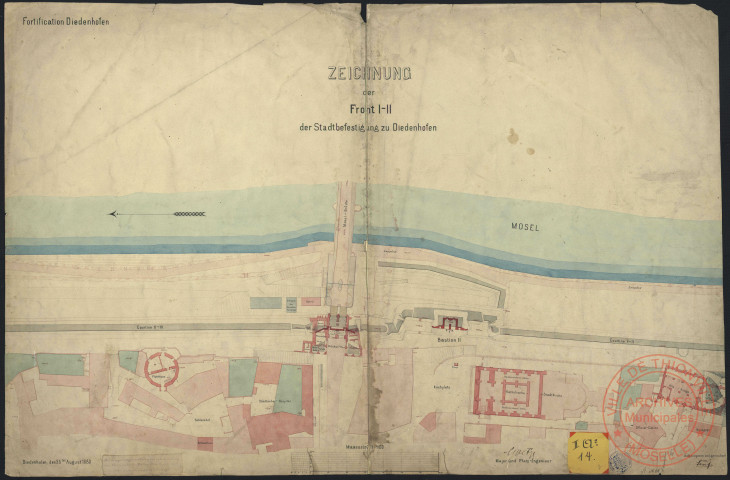 NEUBAU EINES DIENSTWOHNUNGGEBÄUDES FÜR ZWEI PANZERTURMWÄRTER IN NIEDER-GENTRINGEN BEI DIEDENHOFEN.