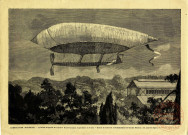 Aérostation militaire.- Le ballon dirigeable du capitaine Renard pendant l'expérience du 9 août.- Retour de l'aérostat à l'établissement de Châlais (Meudon) son point de départ.