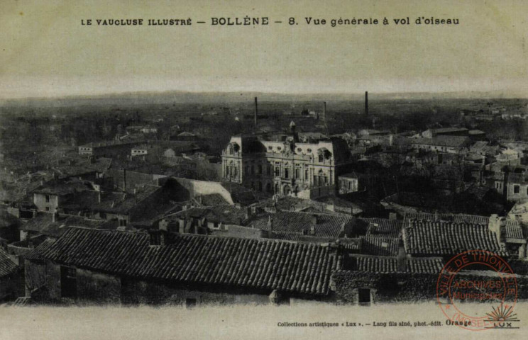 LE VAUCLUSE ILLUSTRE - BOLLENE - Vue générale à vol d'oiseau